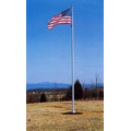 25' Budget Pole with External Halyard and Satin Finish